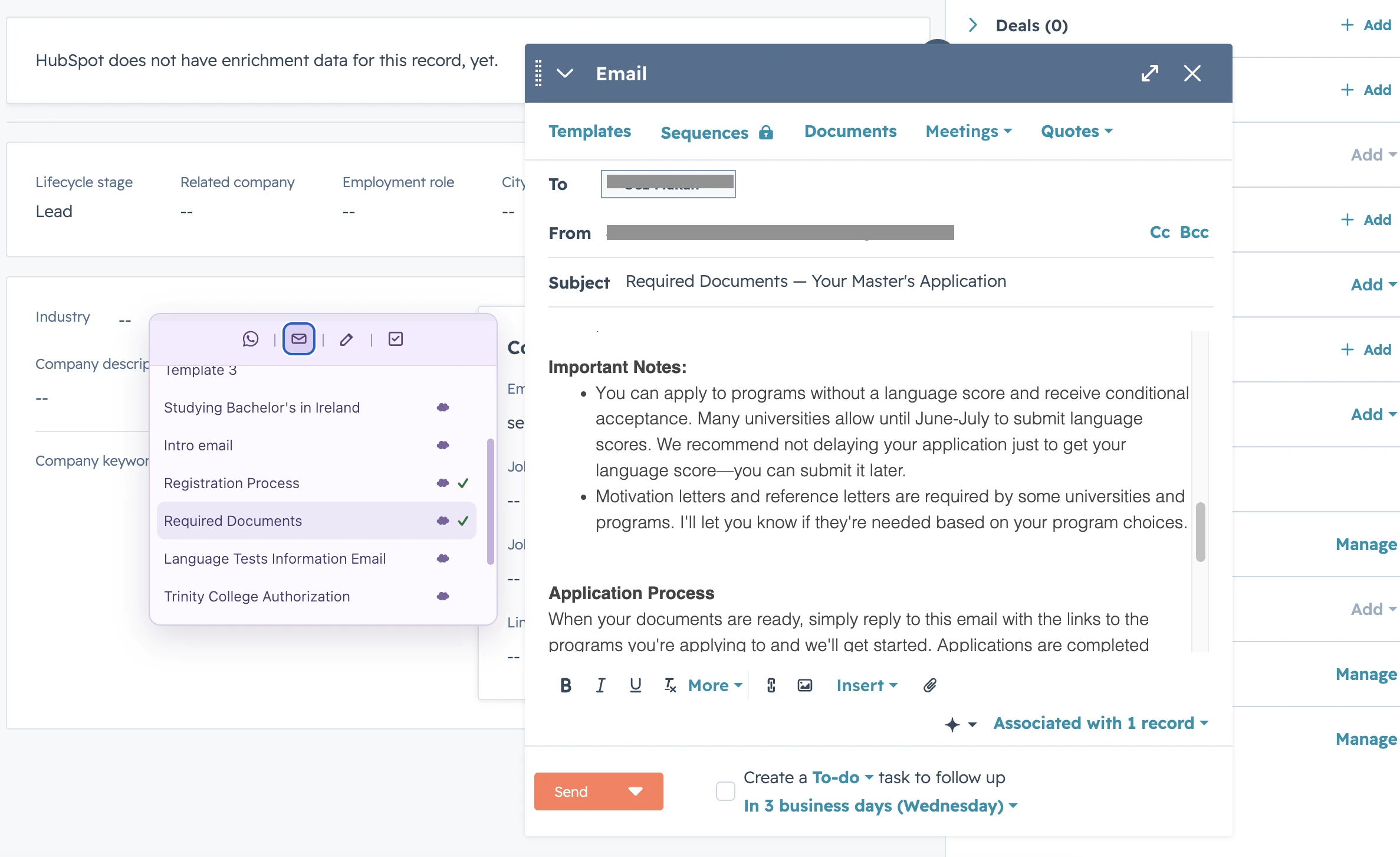 HubSpot Contact Point preview
